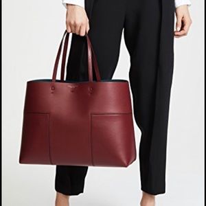 Tory Burch Block T  Imperial Garnet Tote